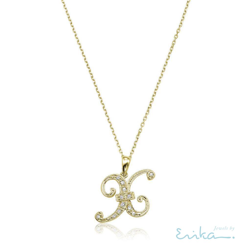 Script Diamond Initials-RNB Jewellery