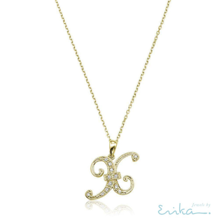 Script Diamond Initials-RNB Jewellery