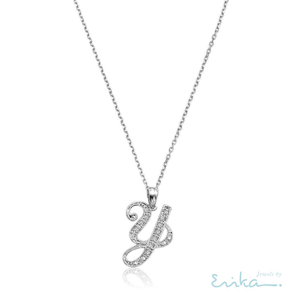 Script Diamond Initials-RNB Jewellery