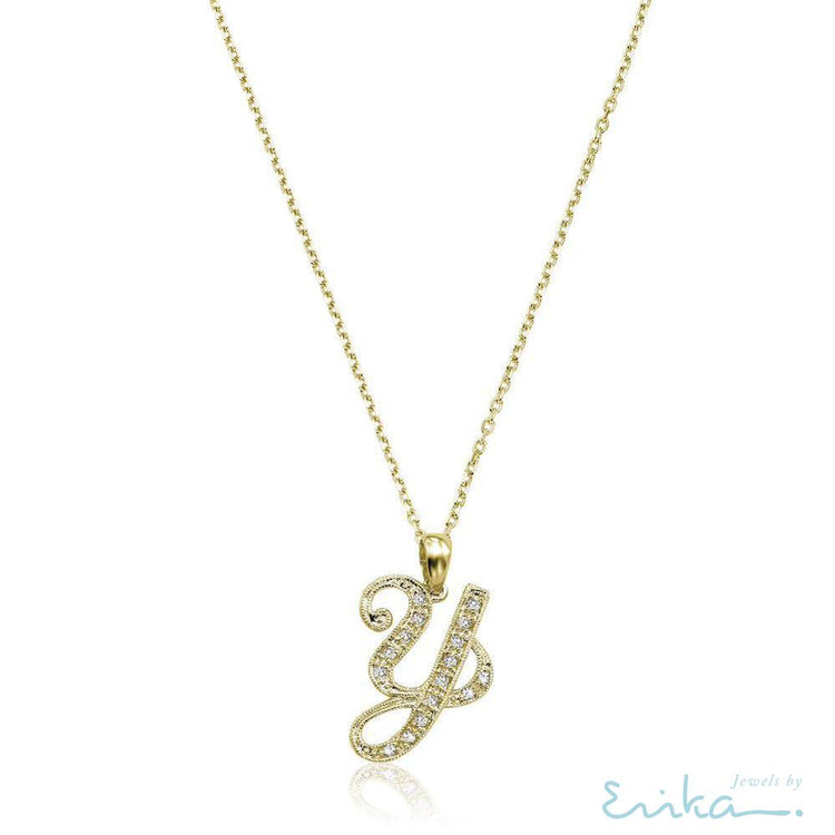 Script Diamond Initials-RNB Jewellery