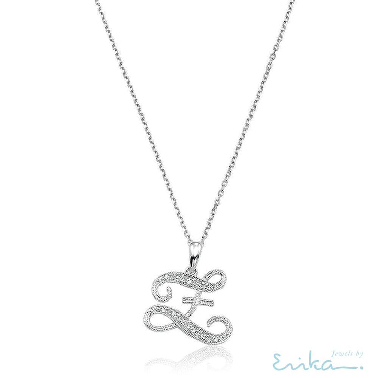Script Diamond Initials-RNB Jewellery