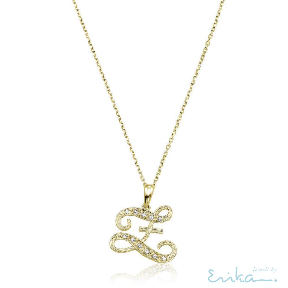 Script Diamond Initials-RNB Jewellery