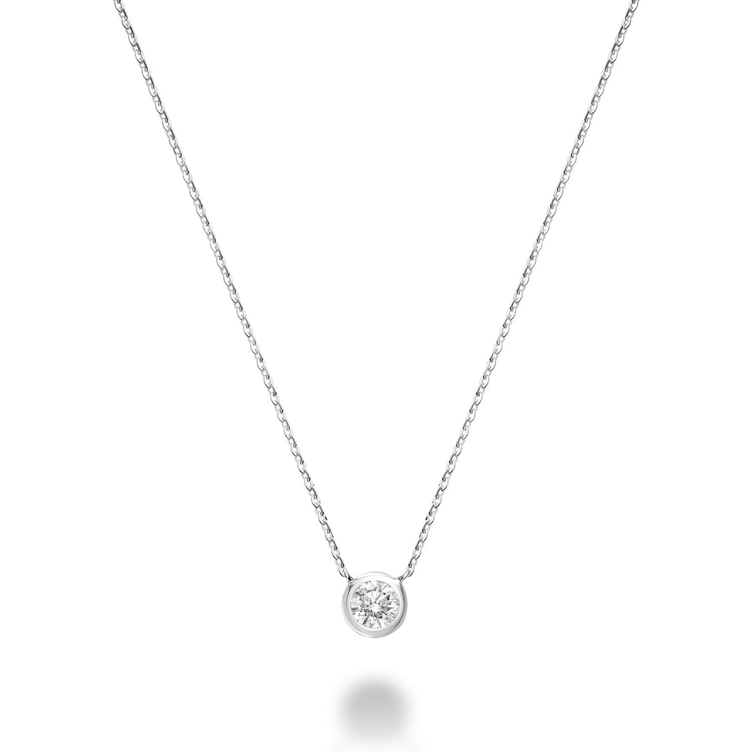 Bezel Set Diamond Necklace - RNB Jewellery