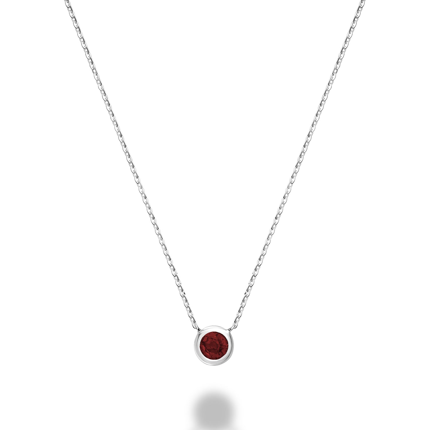 Bezel Set Precious Stone Necklace - RNB Jewellery