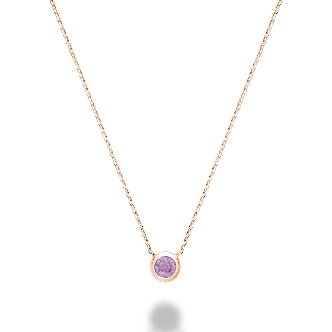 Bezel Set Precious Stone Necklace - RNB Jewellery