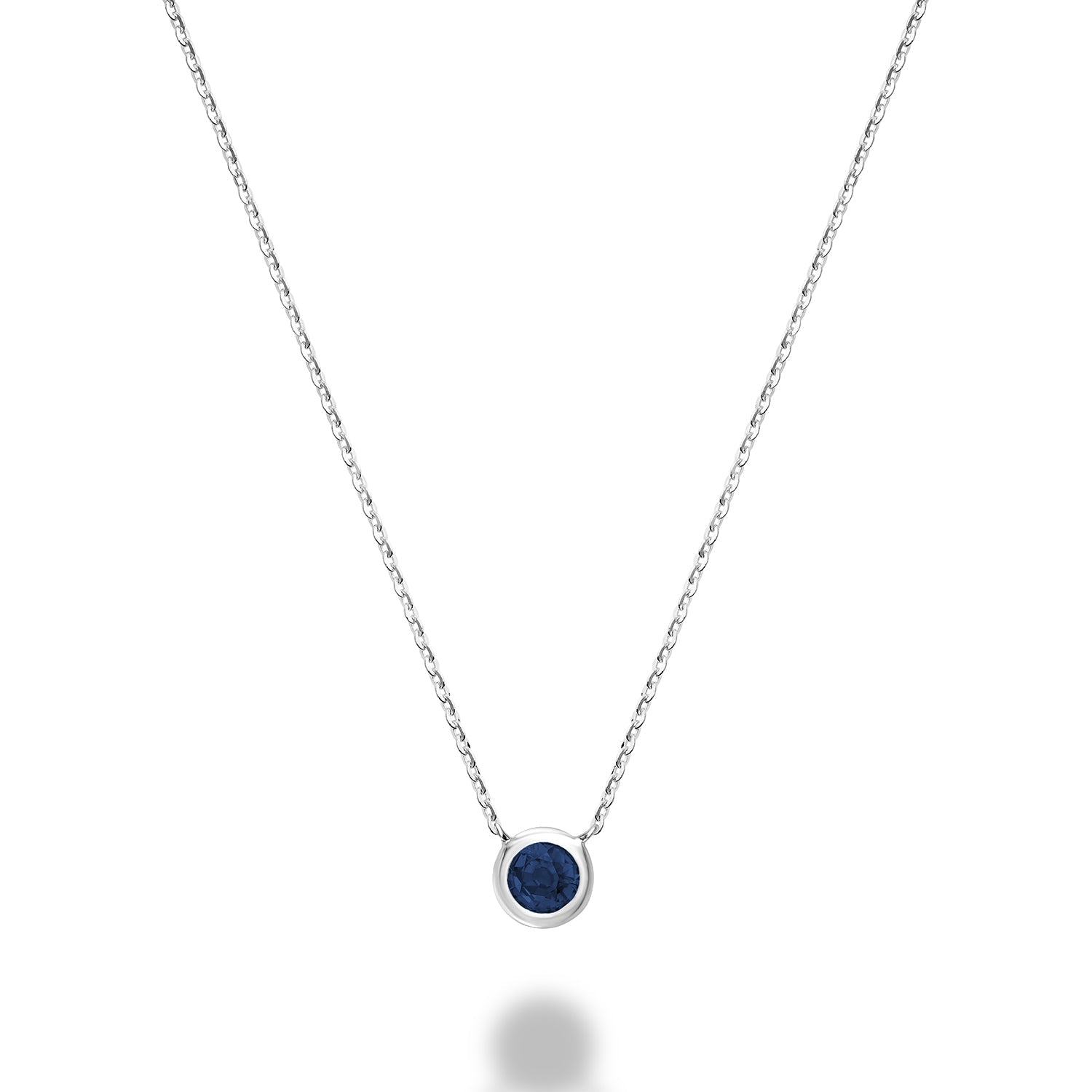 Bezel Set Precious Stone Necklace - RNB Jewellery