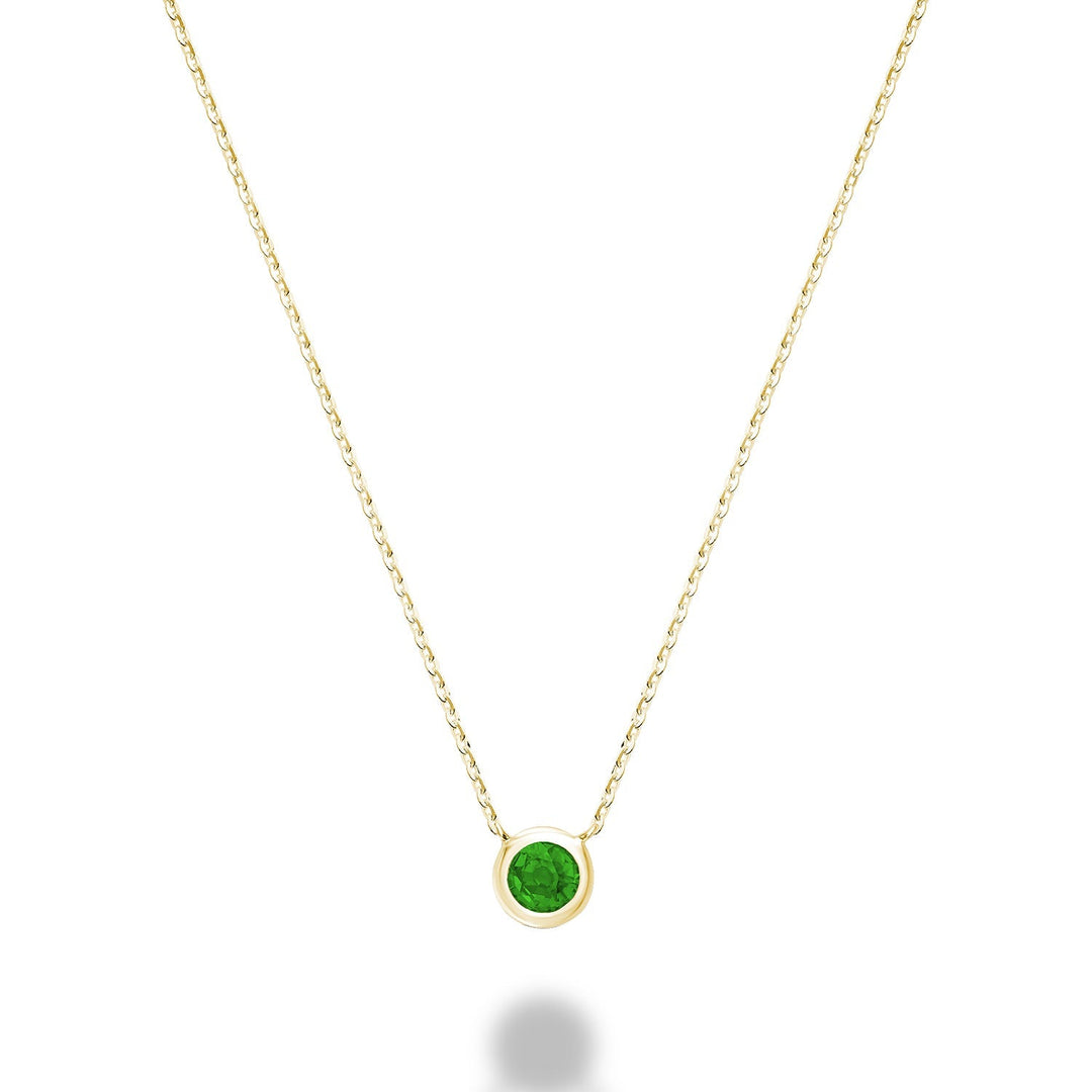 Bezel Set Precious Stone Necklace - RNB Jewellery