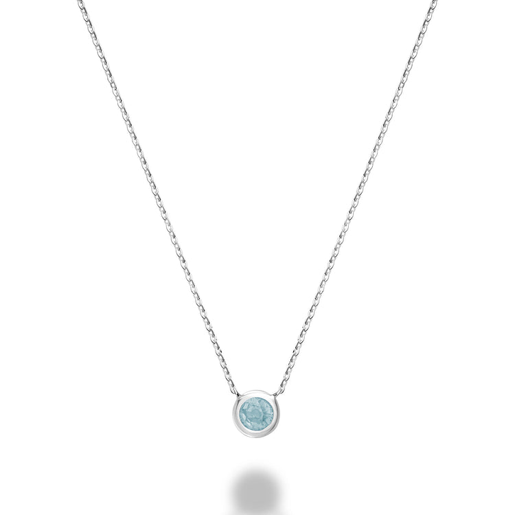 Bezel Set Precious Stone Necklace - RNB Jewellery