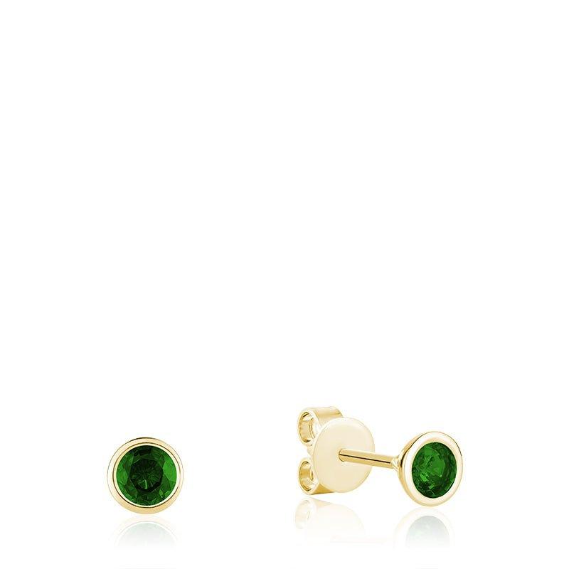 Bezel Set Precious Stone Stud Earrings - RNB Jewellery