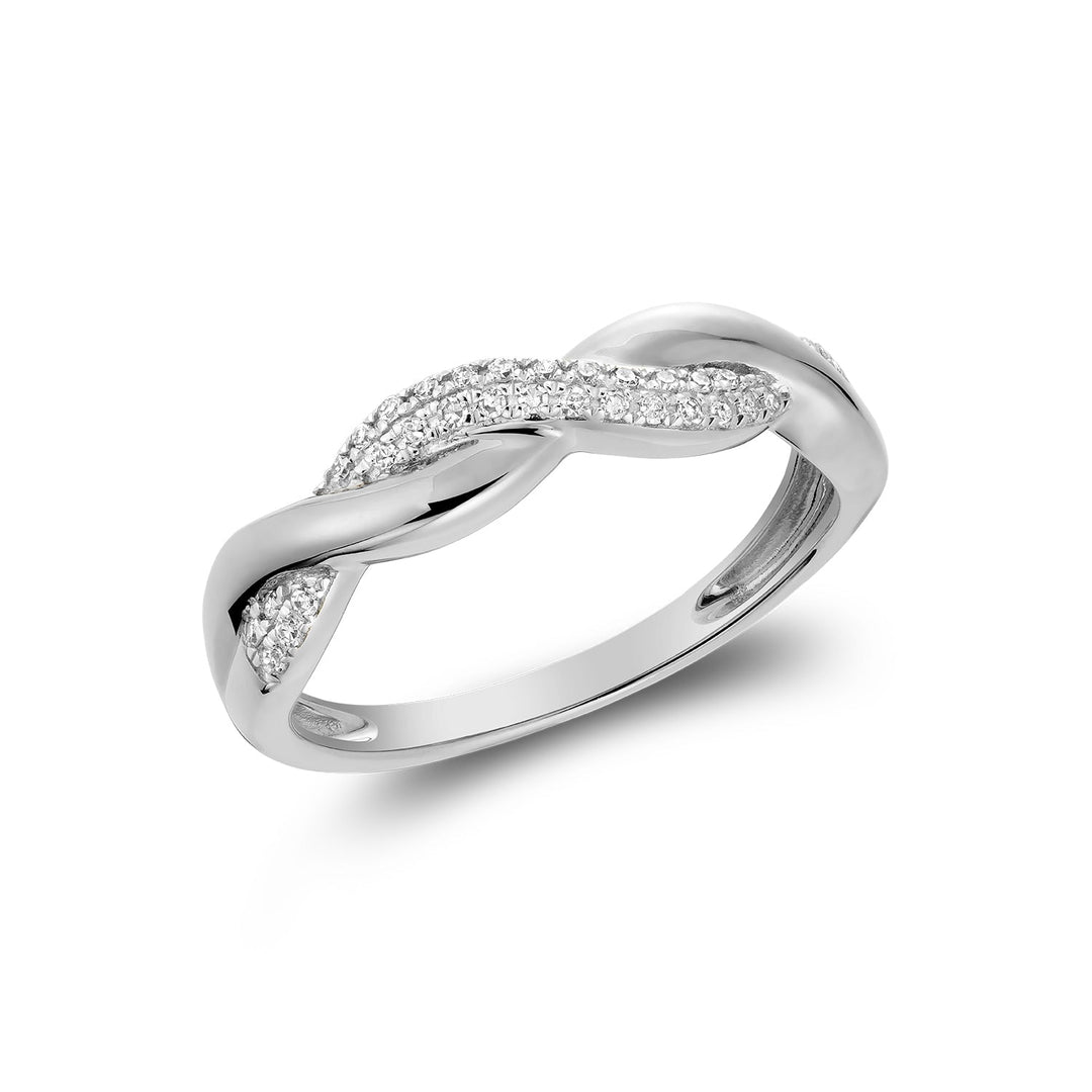 Criss Cross Pave Diamond Ring - RNB Jewellery