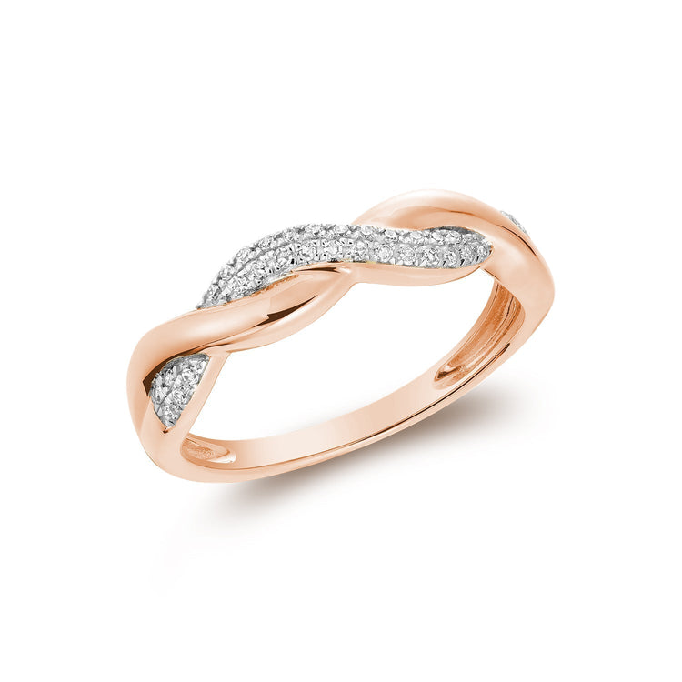 Criss Cross Pave Diamond Ring - RNB Jewellery