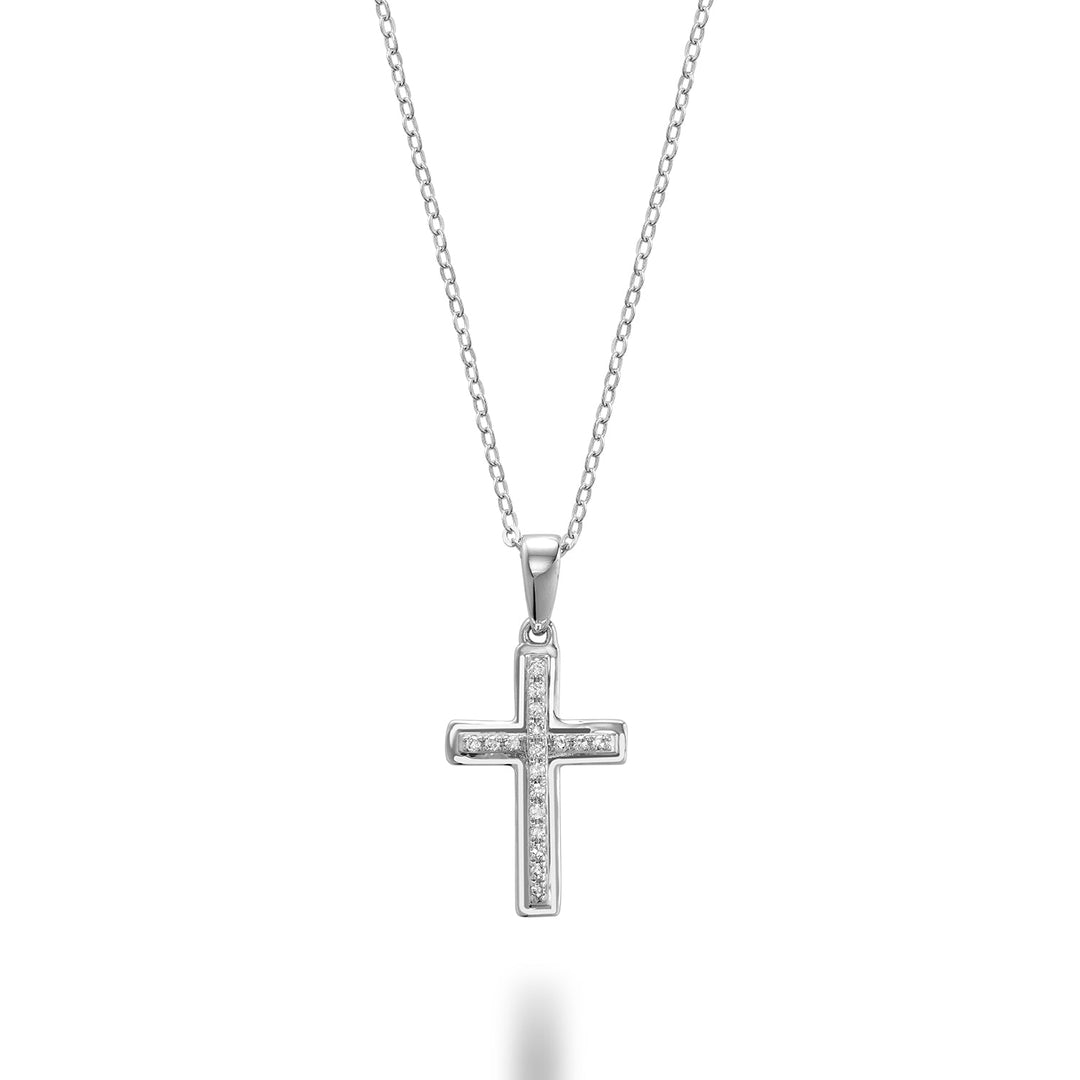 Cross Diamond Pendant - Collier Croix en Diamant - RNB Jewellery