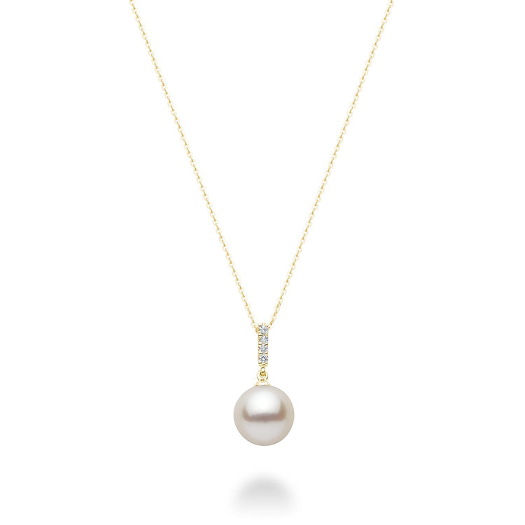 Cultured Pearl & Diamond Pendant - RNB Jewellery