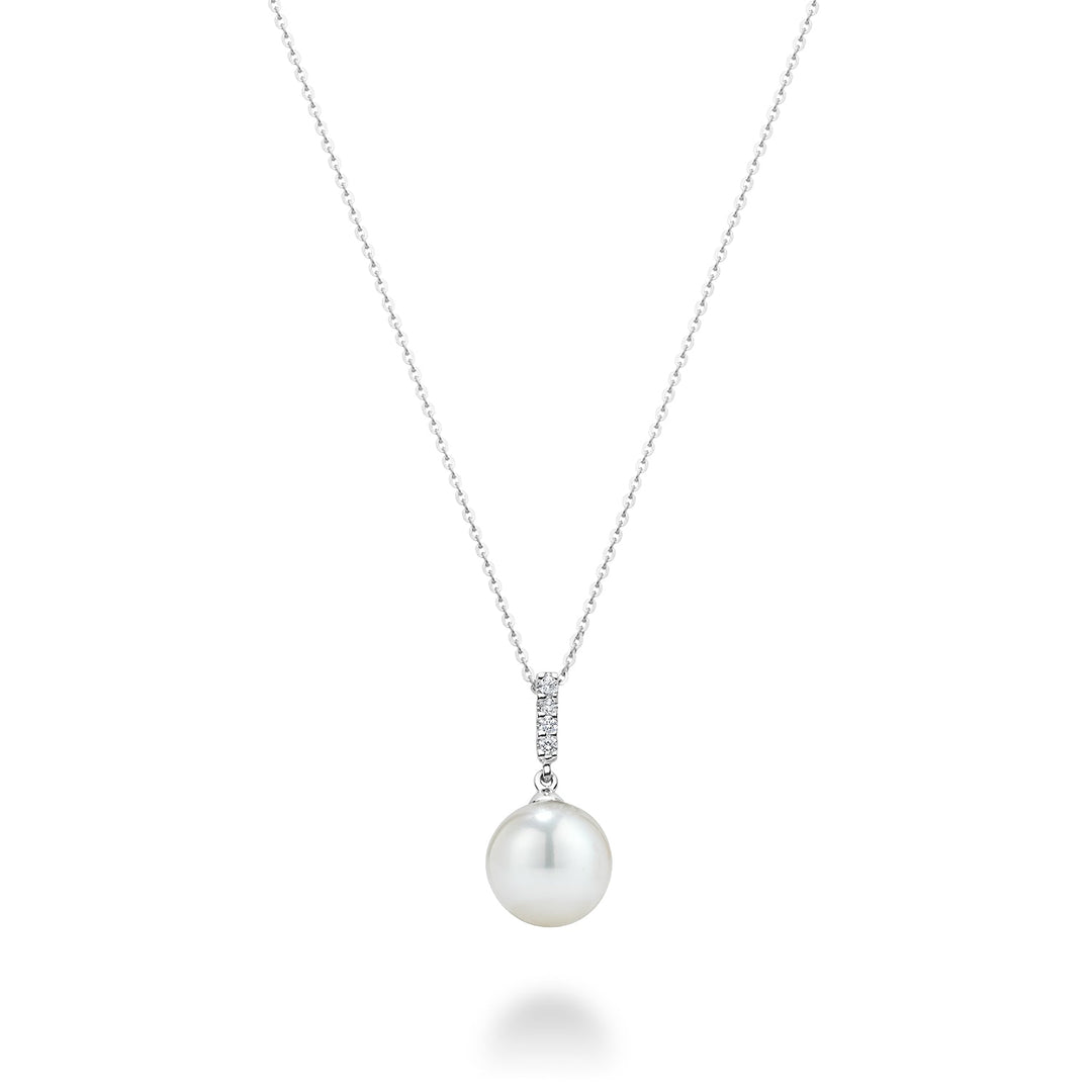 Cultured Pearl & Diamond Pendant - RNB Jewellery