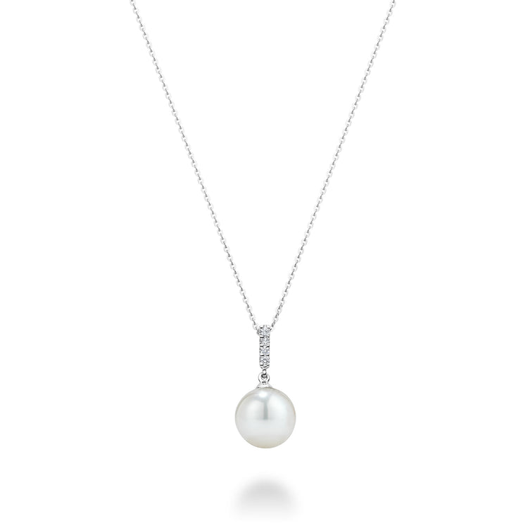 Cultured Pearl & Diamond Pendant - RNB Jewellery