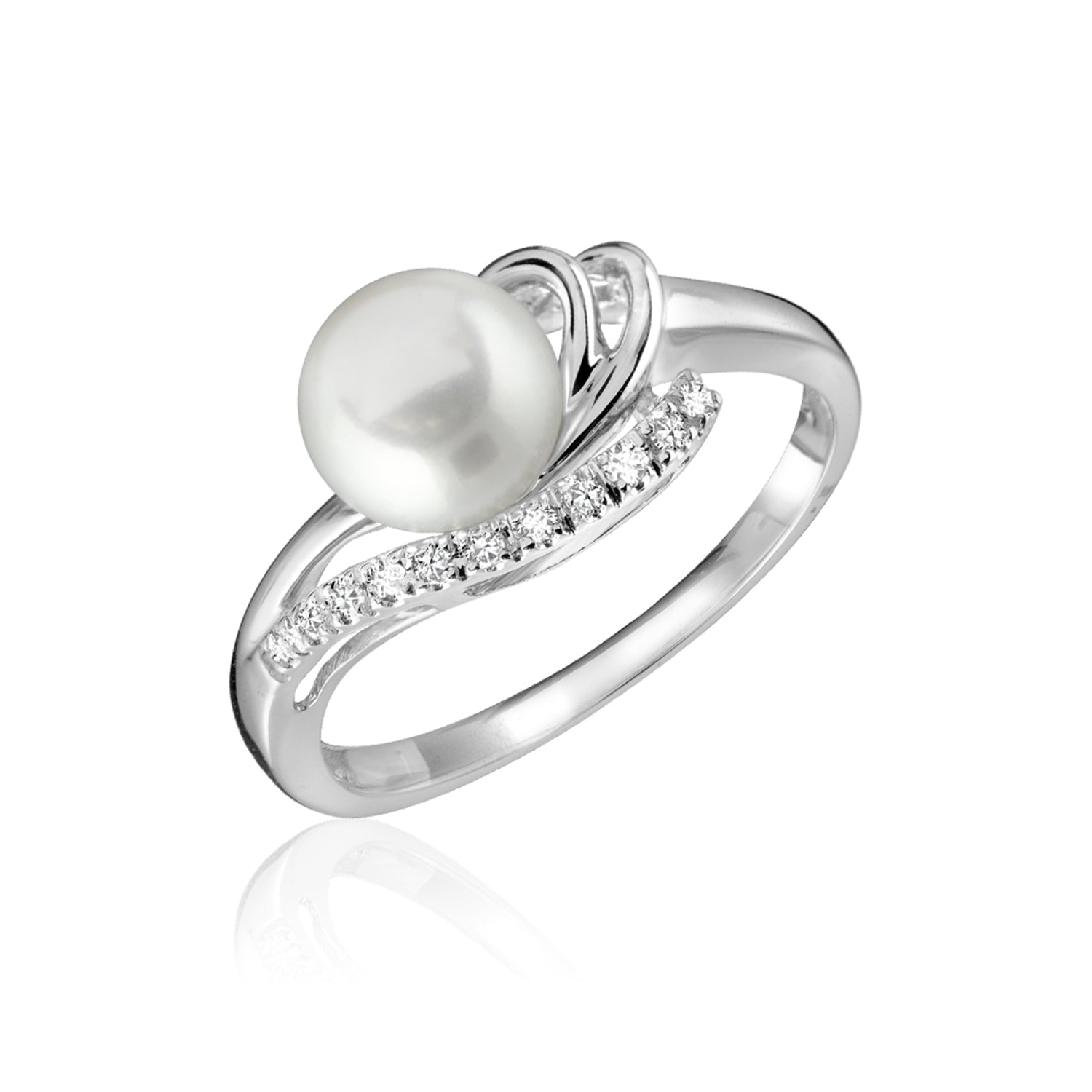 Cultured Pearl & Diamond Ring - RNB Jewellery