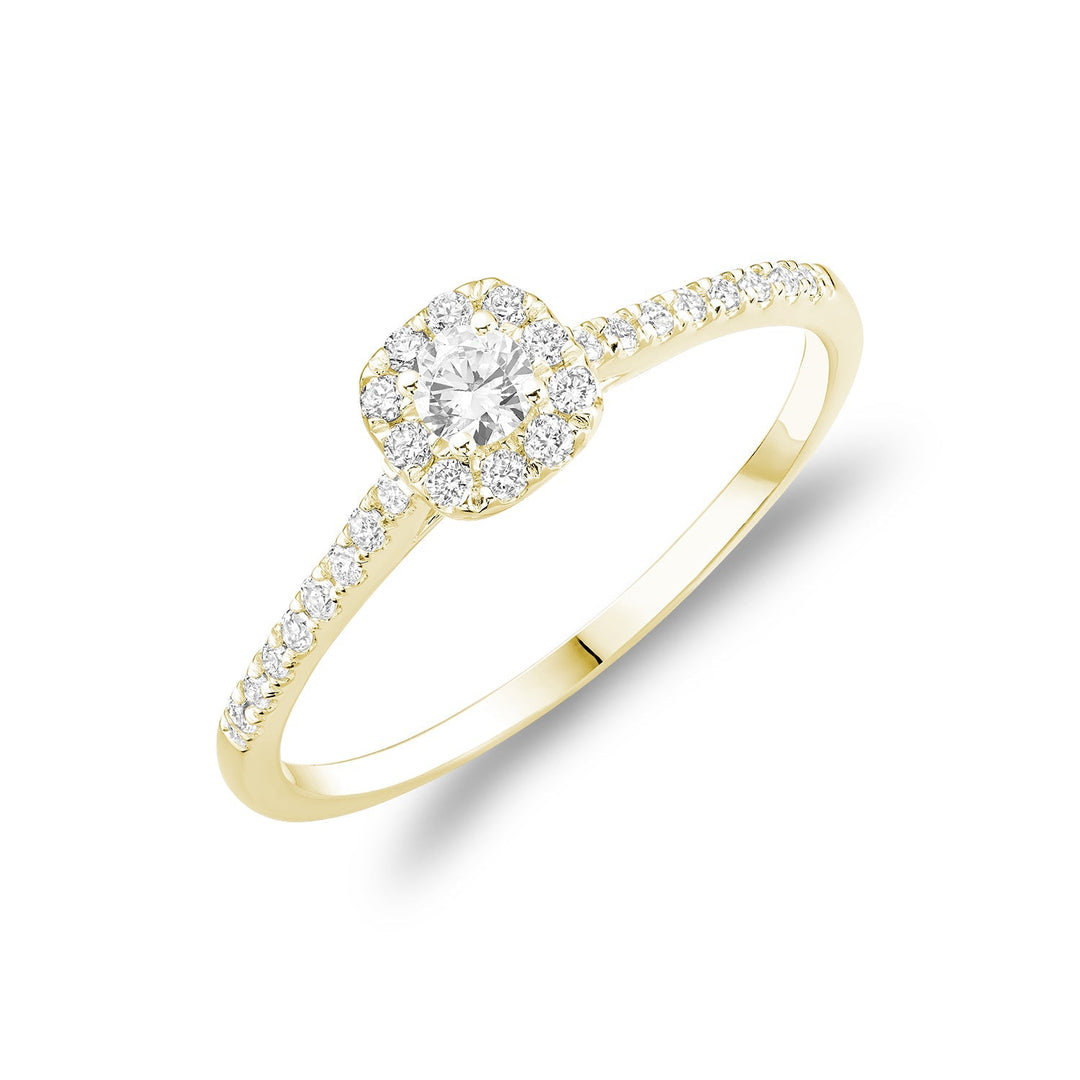 Cushion Diamond Halo Engagement Ring - RNB Jewellery