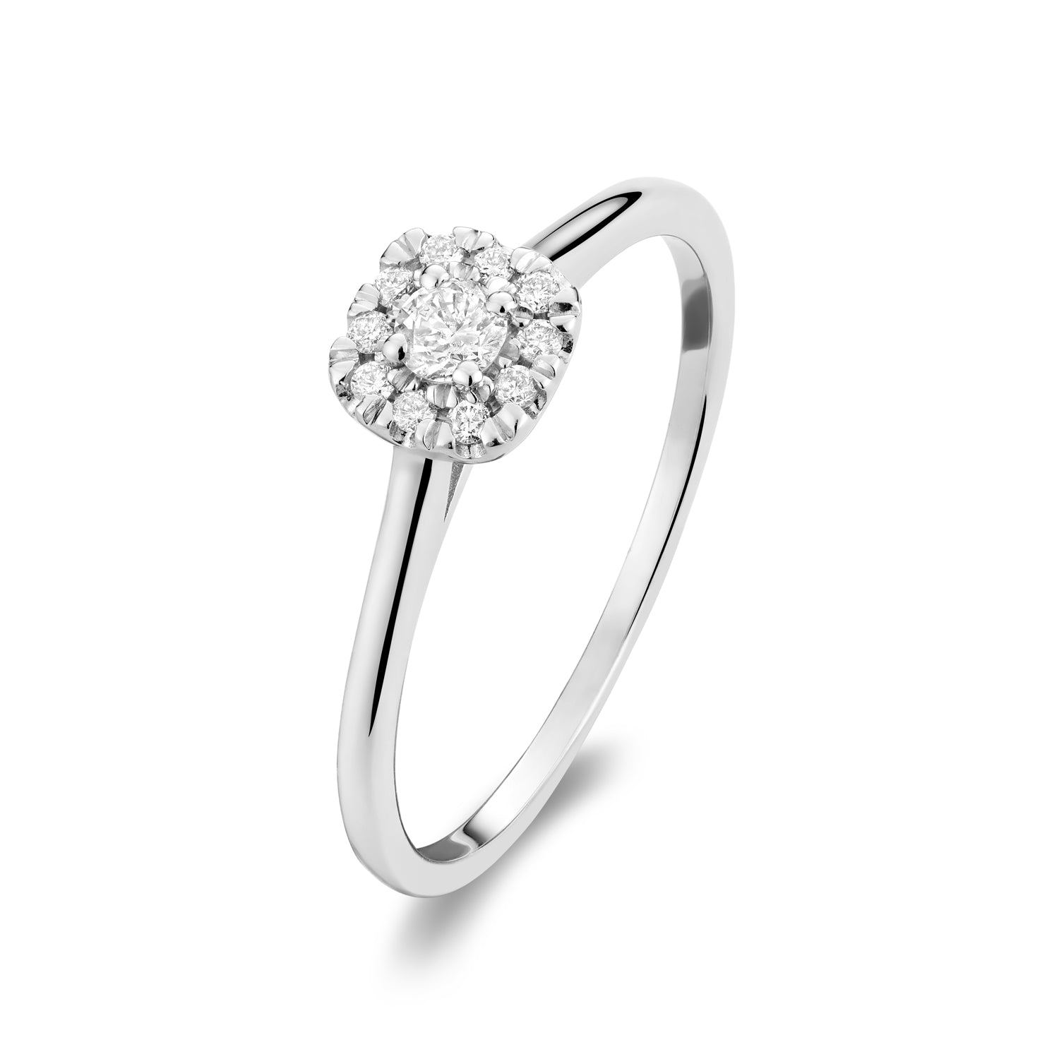 Cushion Diamond Halo Engagement Ring - RNB Jewellery