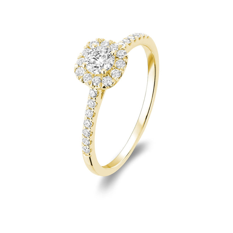 Cushion Diamond Halo Engagement Ring - RNB Jewellery