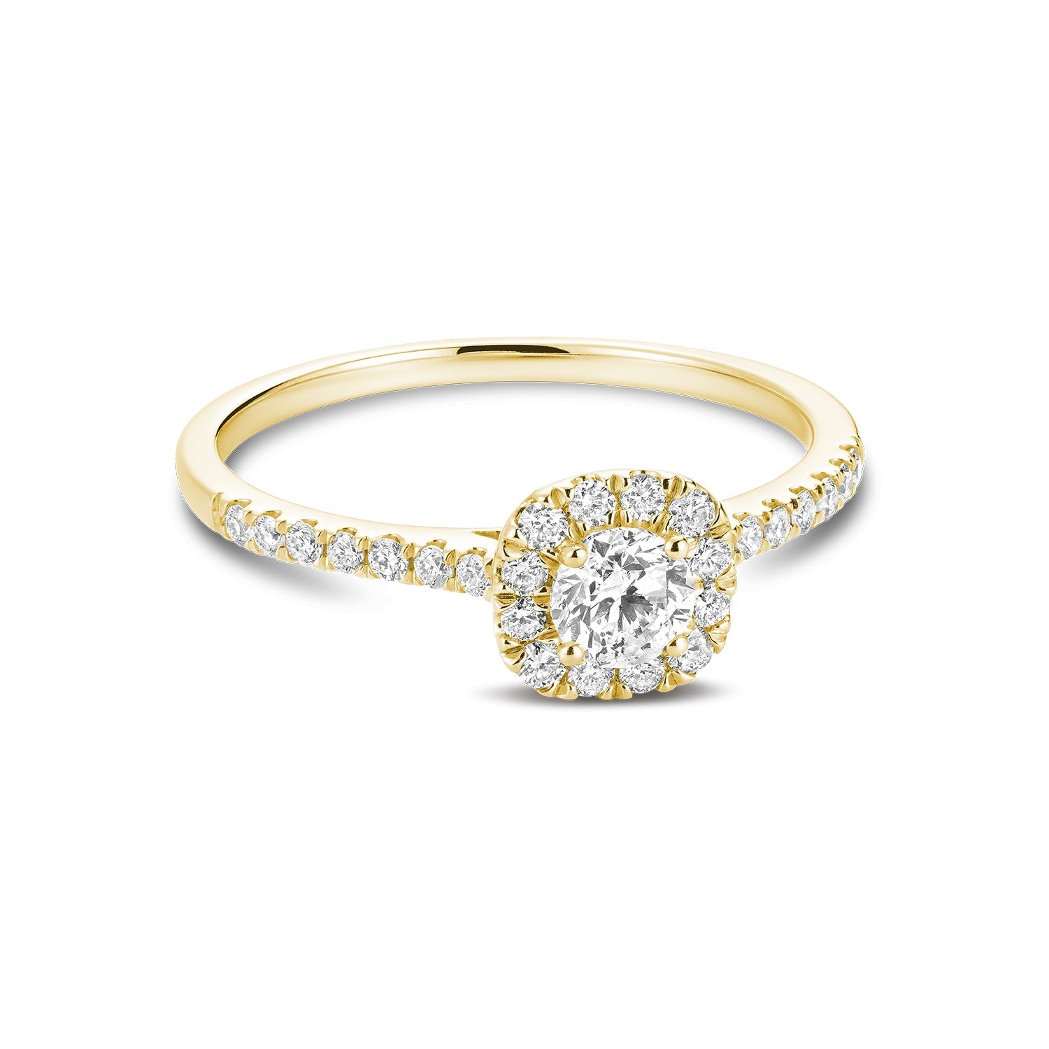 Cushion Diamond Halo Engagement Ring - RNB Jewellery