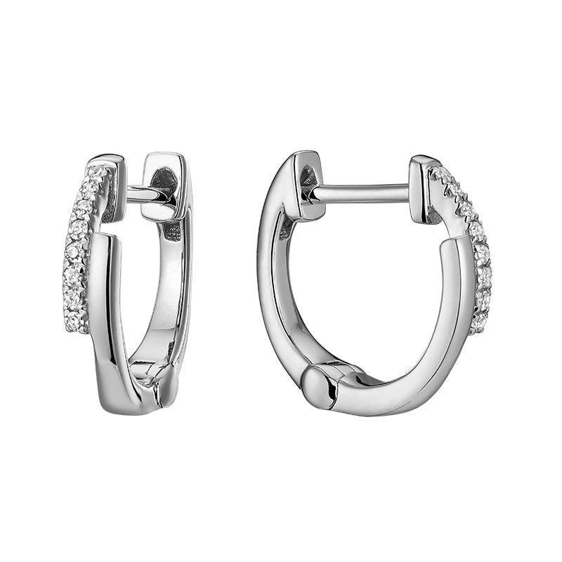 Diamand Huggie Earring - Boucle D'oreille Huggie en Diamants - RNB Jewellery