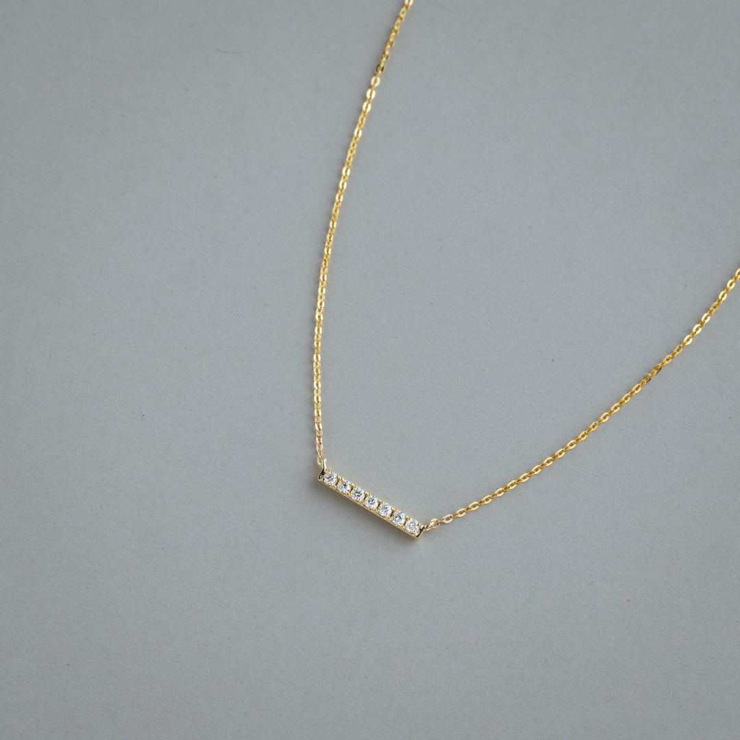 Diamond Bar Necklace - RNB Jewellery