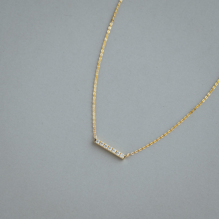 Diamond Bar Necklace - RNB Jewellery