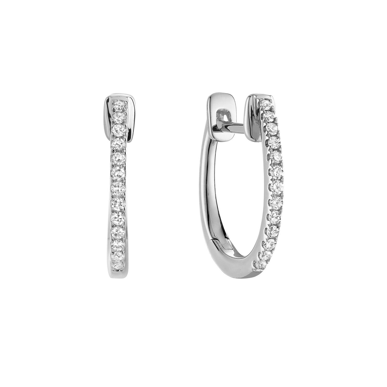 Diamond Huggie Earrings - RNB Jewellery