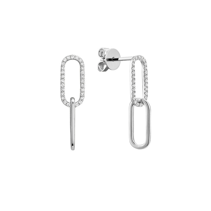 Diamond Paper-Clip earring - RNB Jewellery