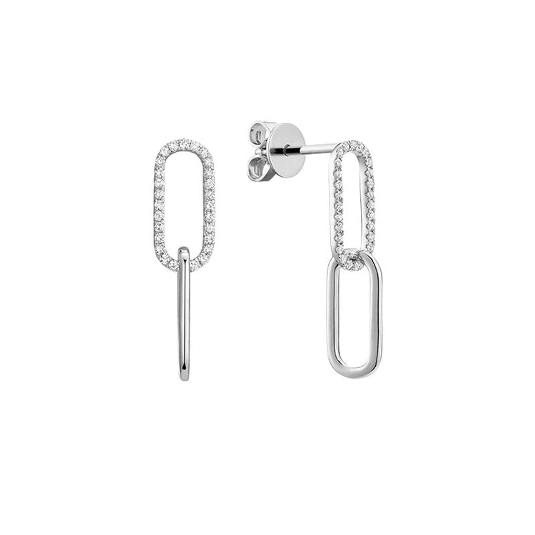 Diamond Paper-Clip earring - RNB Jewellery