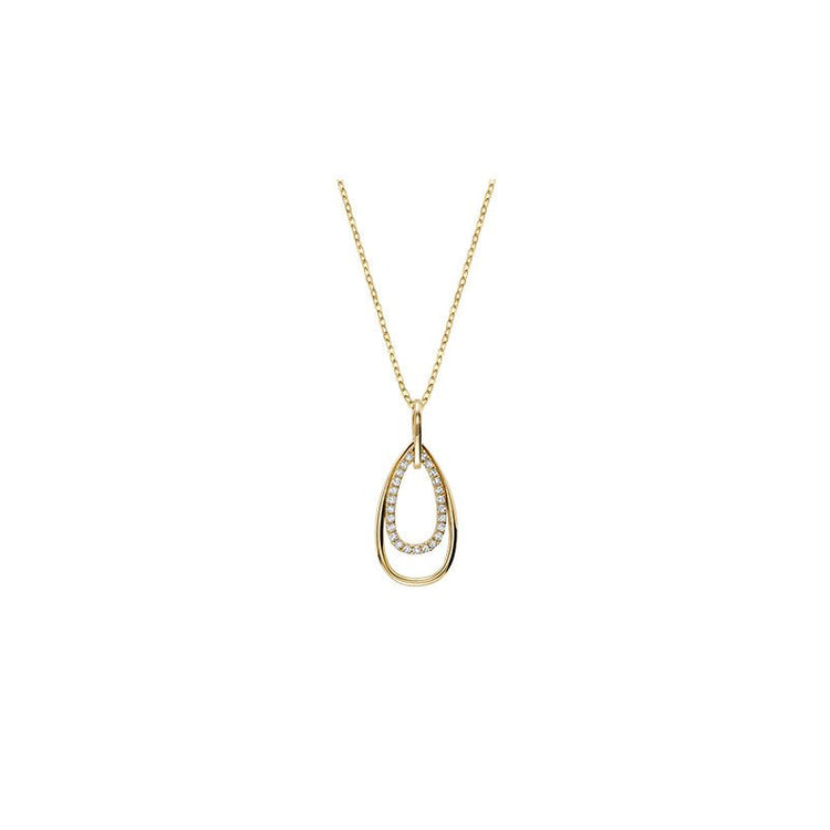 Double Teardrop Diamond Pendant - RNB Jewellery