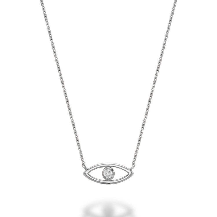 Evil Eye Diamond Necklace - RNB Jewellery