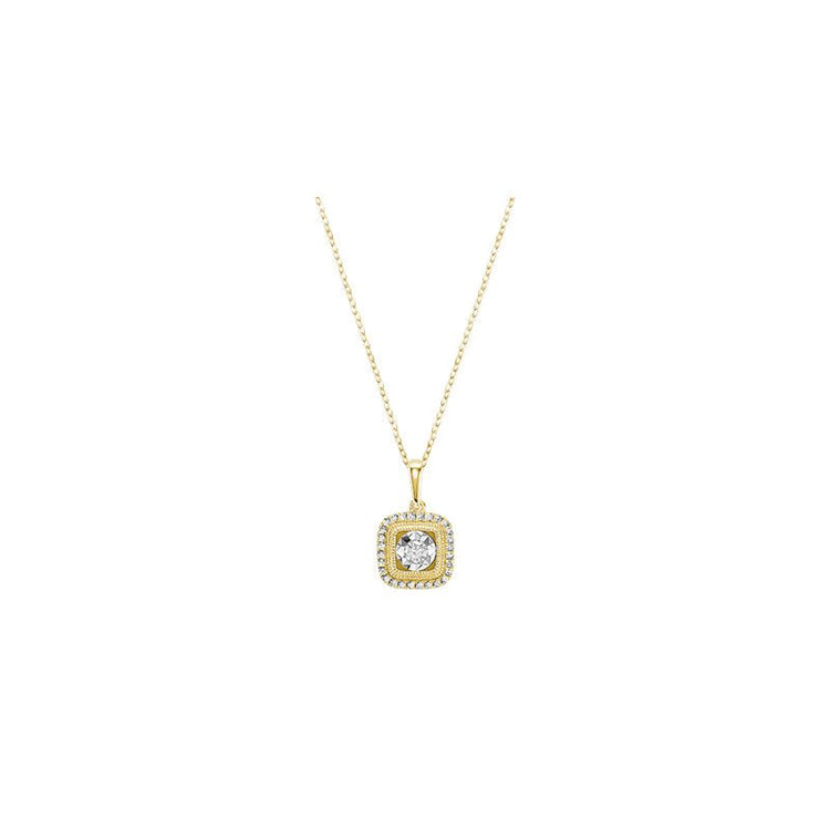 Halo Cushion illusion Diamond Pendant - RNB Jewellery