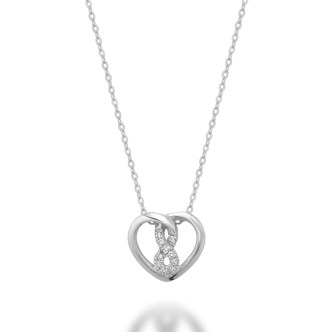 Heart Shape Infinity Diamond Pendant