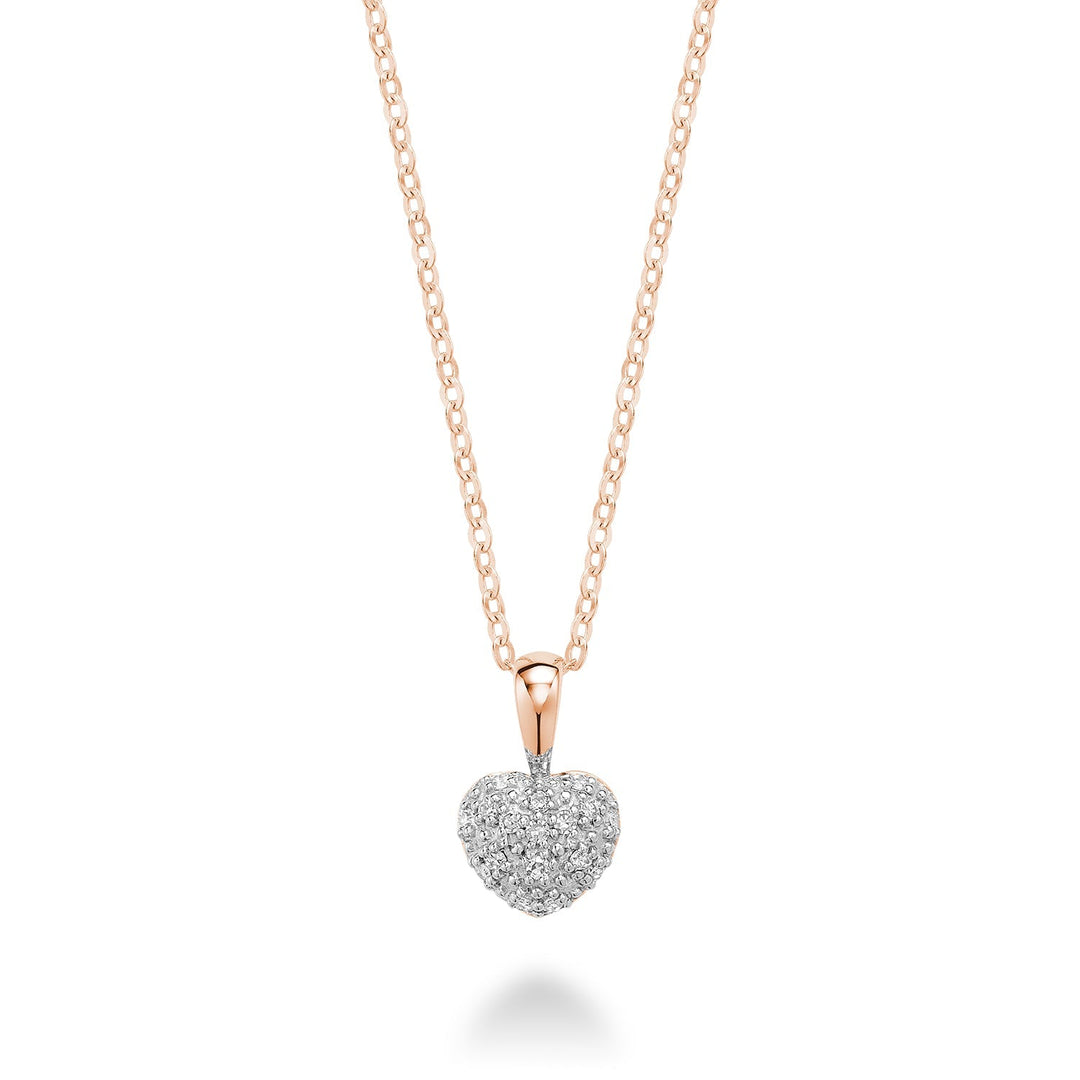 Heart Shape Pave Diamond Pendant - RNB Jewellery