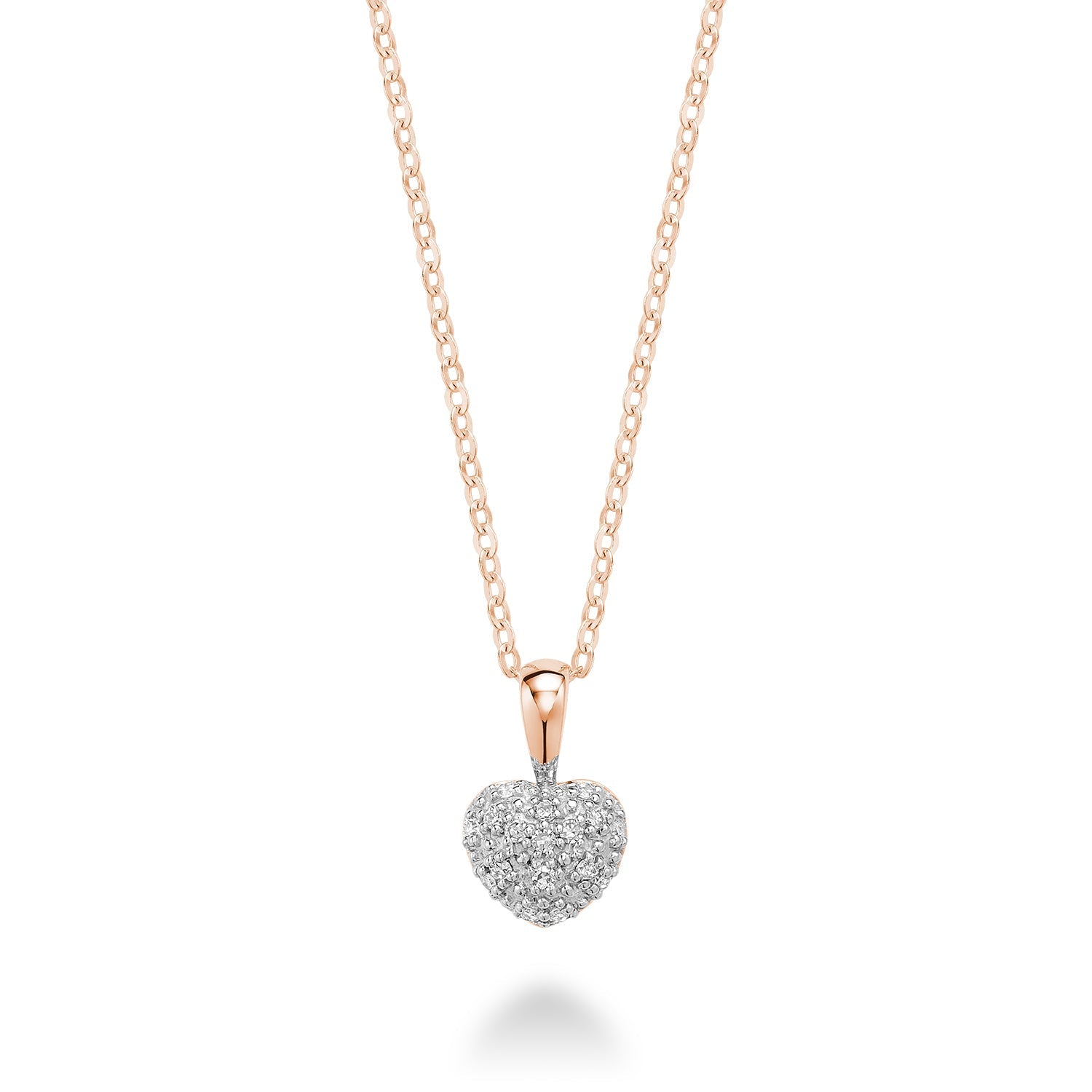 Heart Shape Pave Diamond Pendant - RNB Jewellery