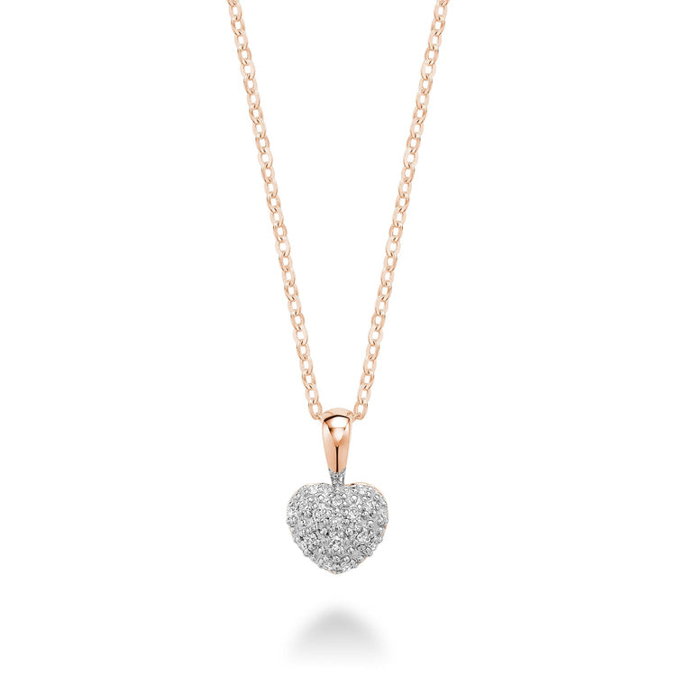 Heart Shape Pave Diamond Pendant - RNB Jewellery