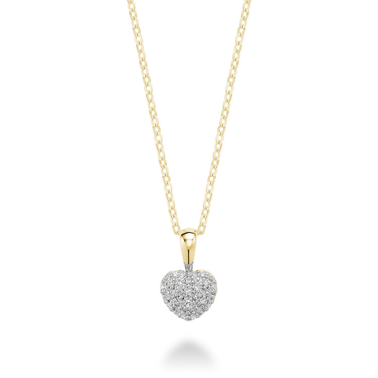 Heart Shape Pave Diamond Pendant - RNB Jewellery