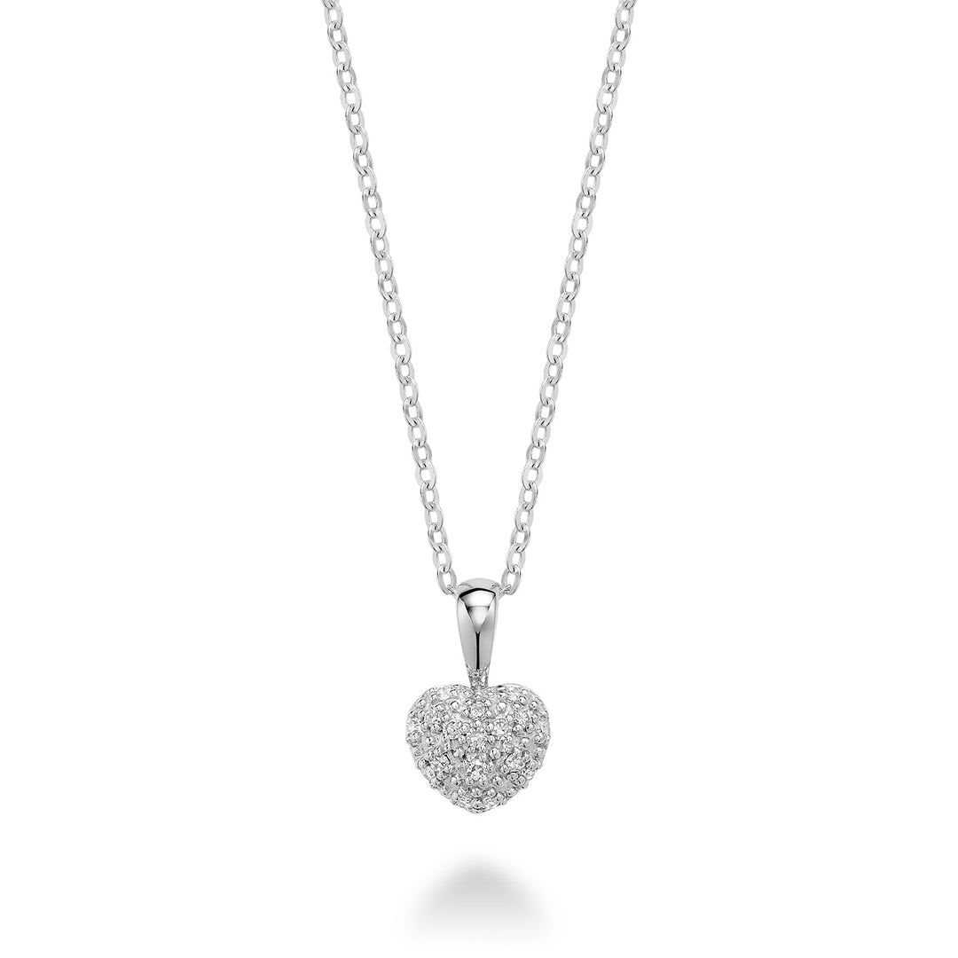 Heart Shape Pave Diamond Pendant - RNB Jewellery