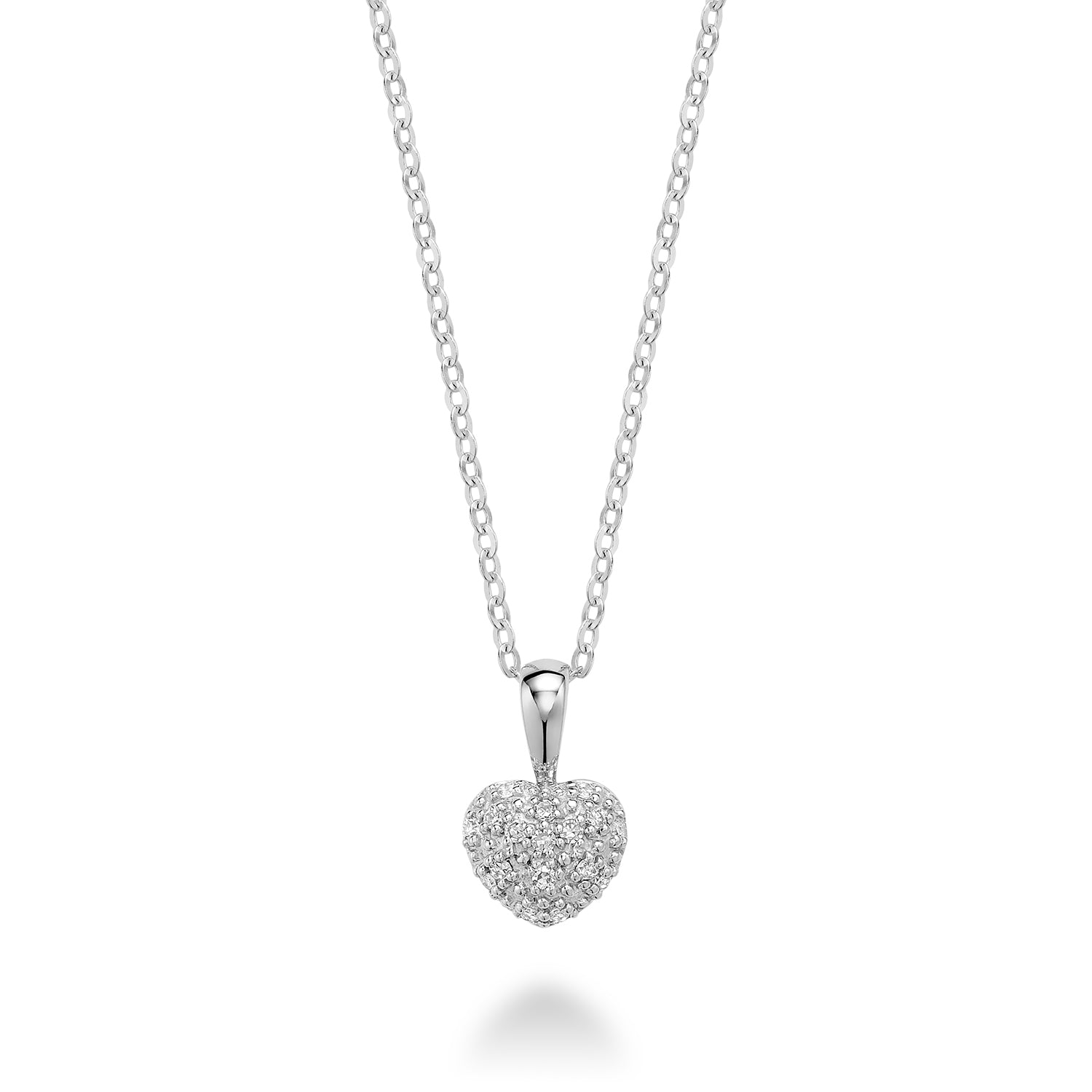 Heart Shape Pave Diamond Pendant - RNB Jewellery