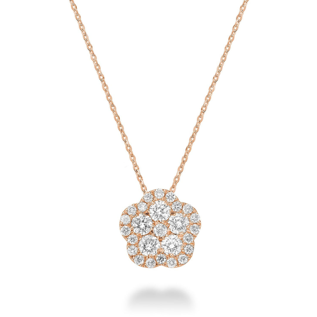 Hollow Flower Diamond Pendant - RNB Jewellery