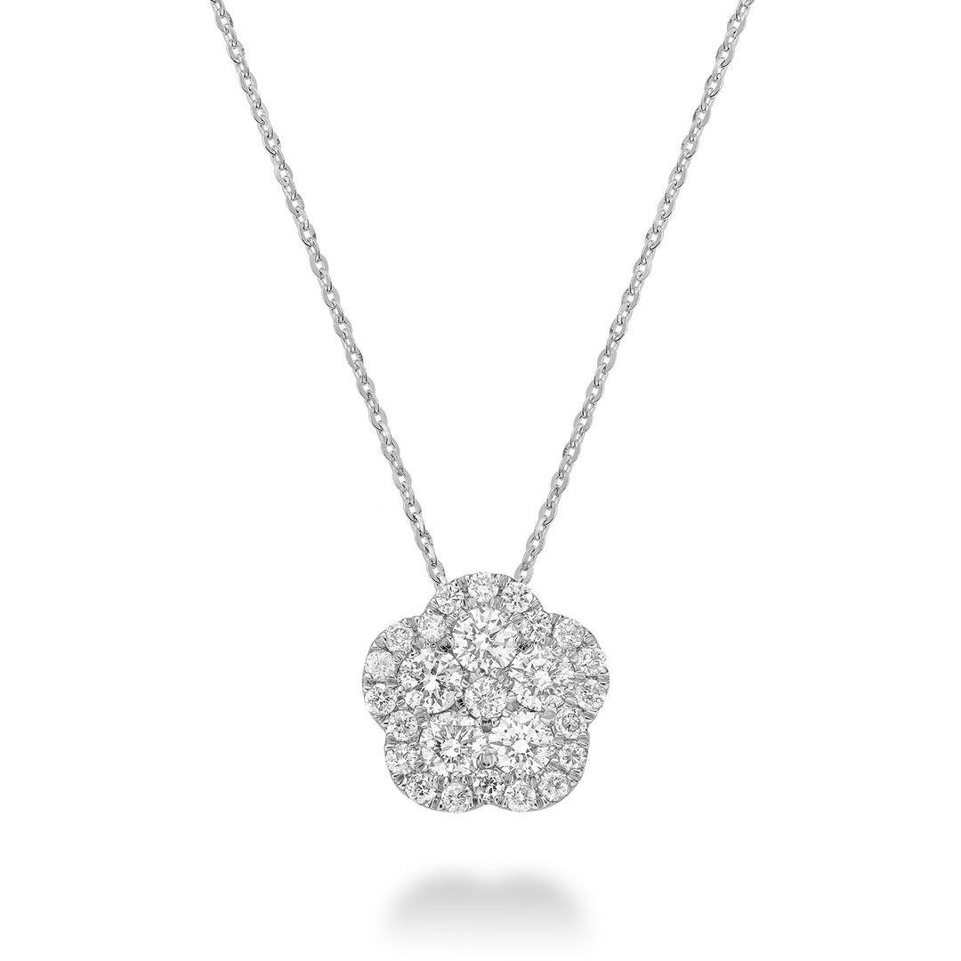 Hollow Flower Diamond Pendant - RNB Jewellery