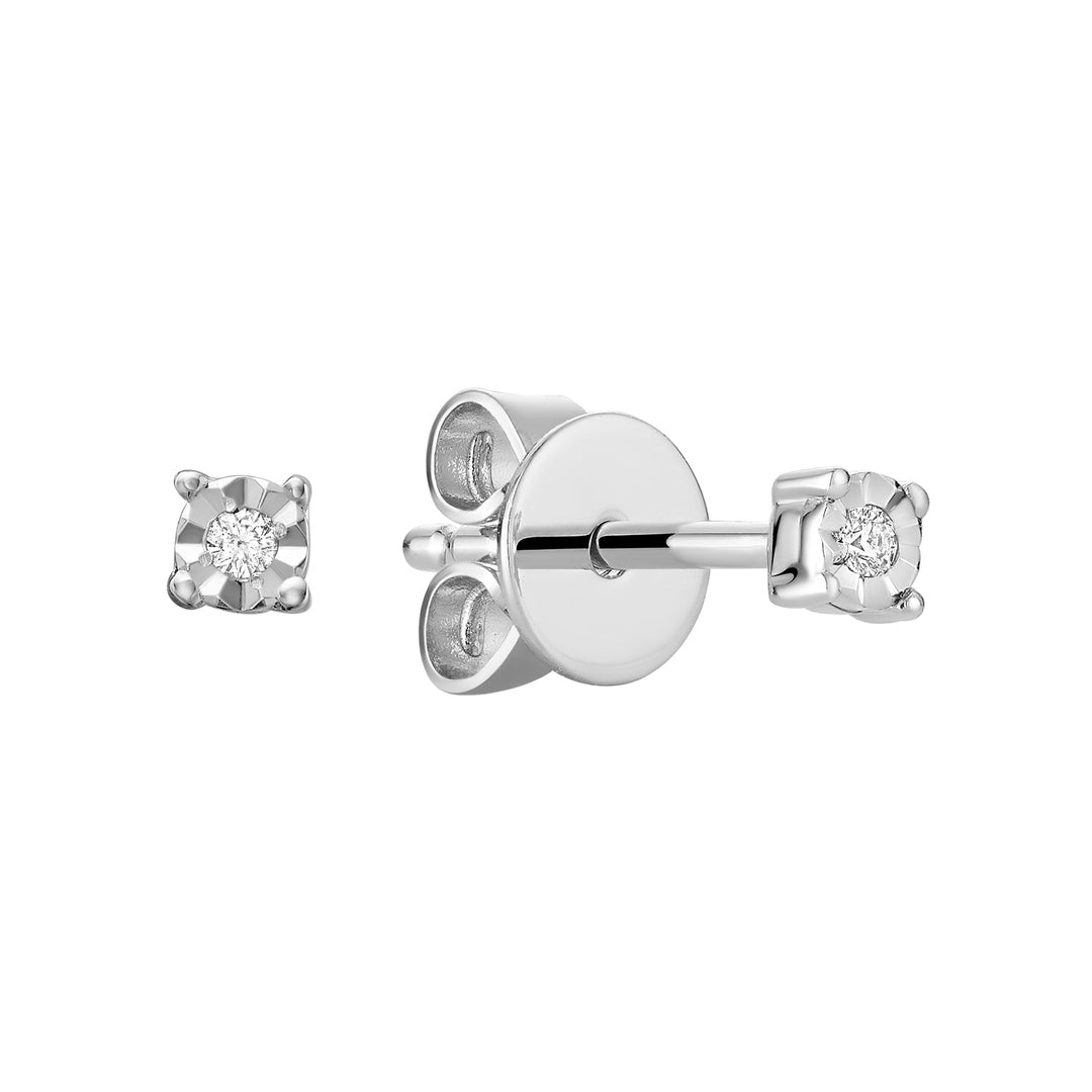 Illusion Diamond Stud Earrings - RNB Jewellery