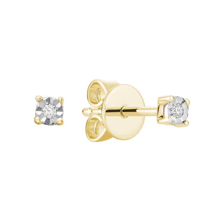 Illusion Diamond Stud Earrings - RNB Jewellery