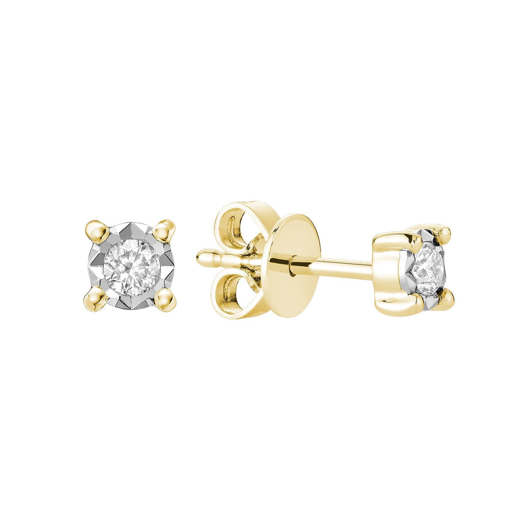 Illusion Diamond Stud Earrings