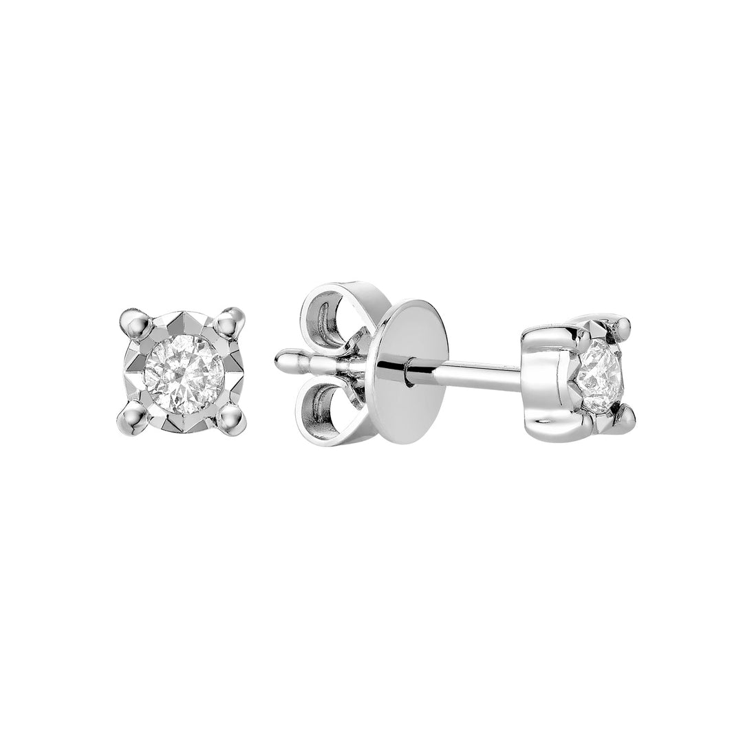 Illusion Diamond Stud Earrings