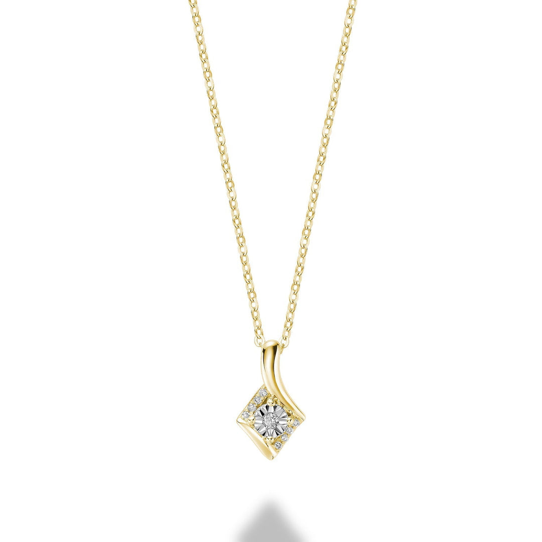 Illusion Setting Diamond Pendant - RNB Jewellery