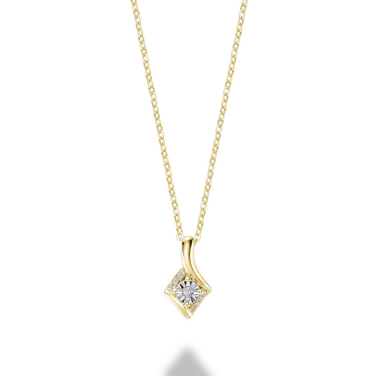 Illusion Setting Diamond Pendant - RNB Jewellery