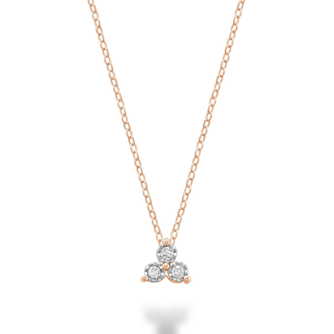 Illusion Three Stone Diamond Pendant - RNB Jewellery