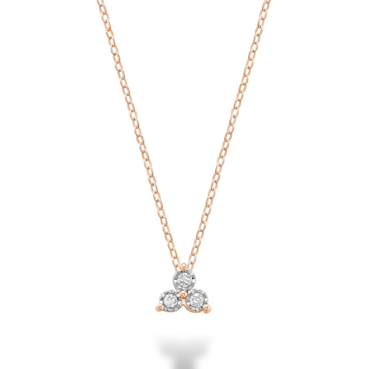 Illusion Three Stone Diamond Pendant - RNB Jewellery